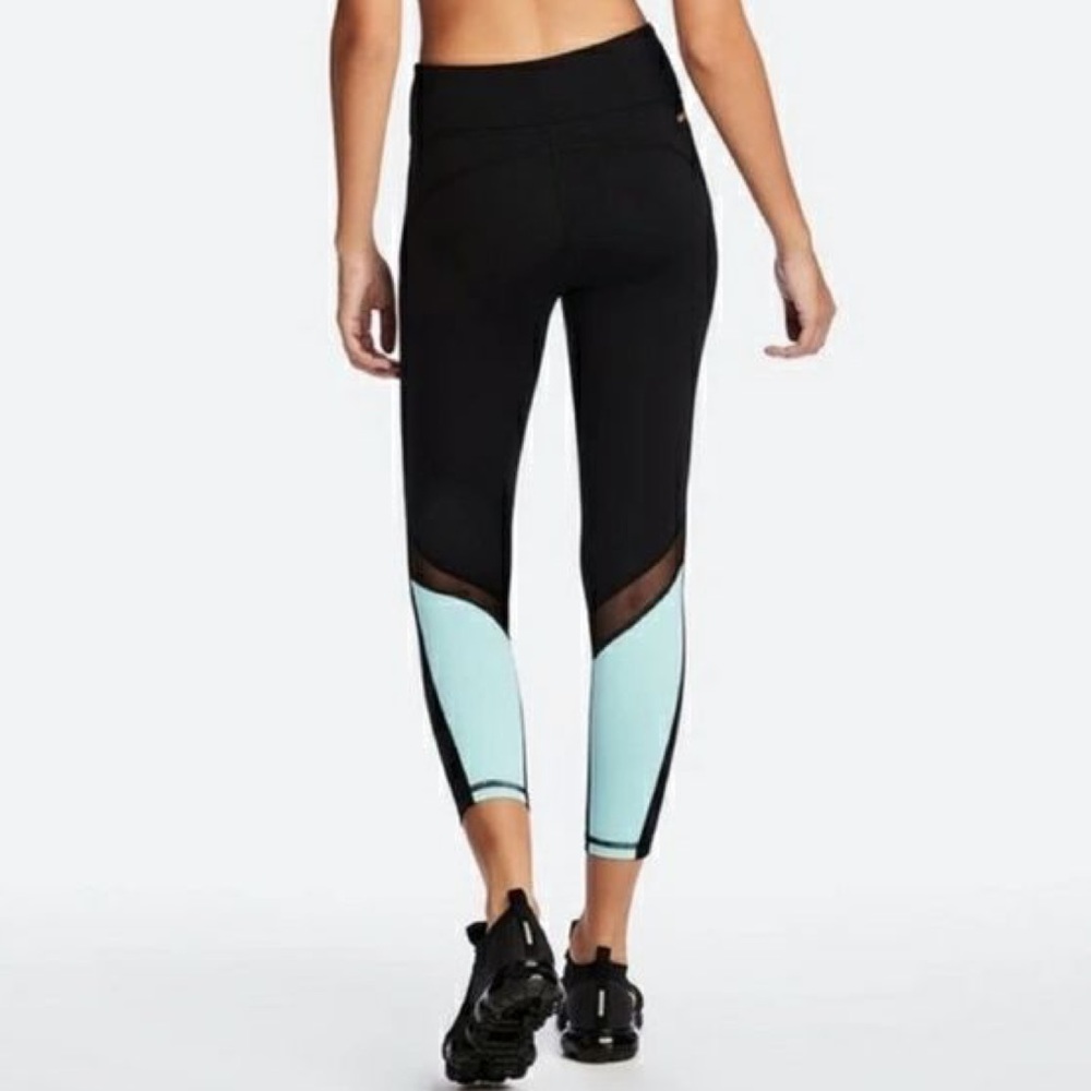 ALALA Heroine Tight Black And Aruba Blue 7/8 Leggings